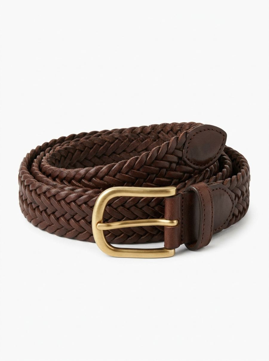 Hand-Braided Calfskin Belt